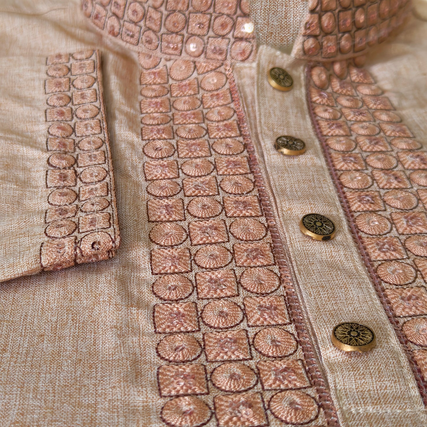 Beige Royalty Panjabi - AZ 110