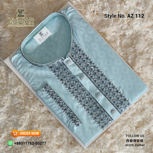 Soft Mist Beige Panjabi - AZ 112